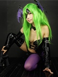 [Cosplay]  Darkstalkers  Morrigan with great body in latex(43)